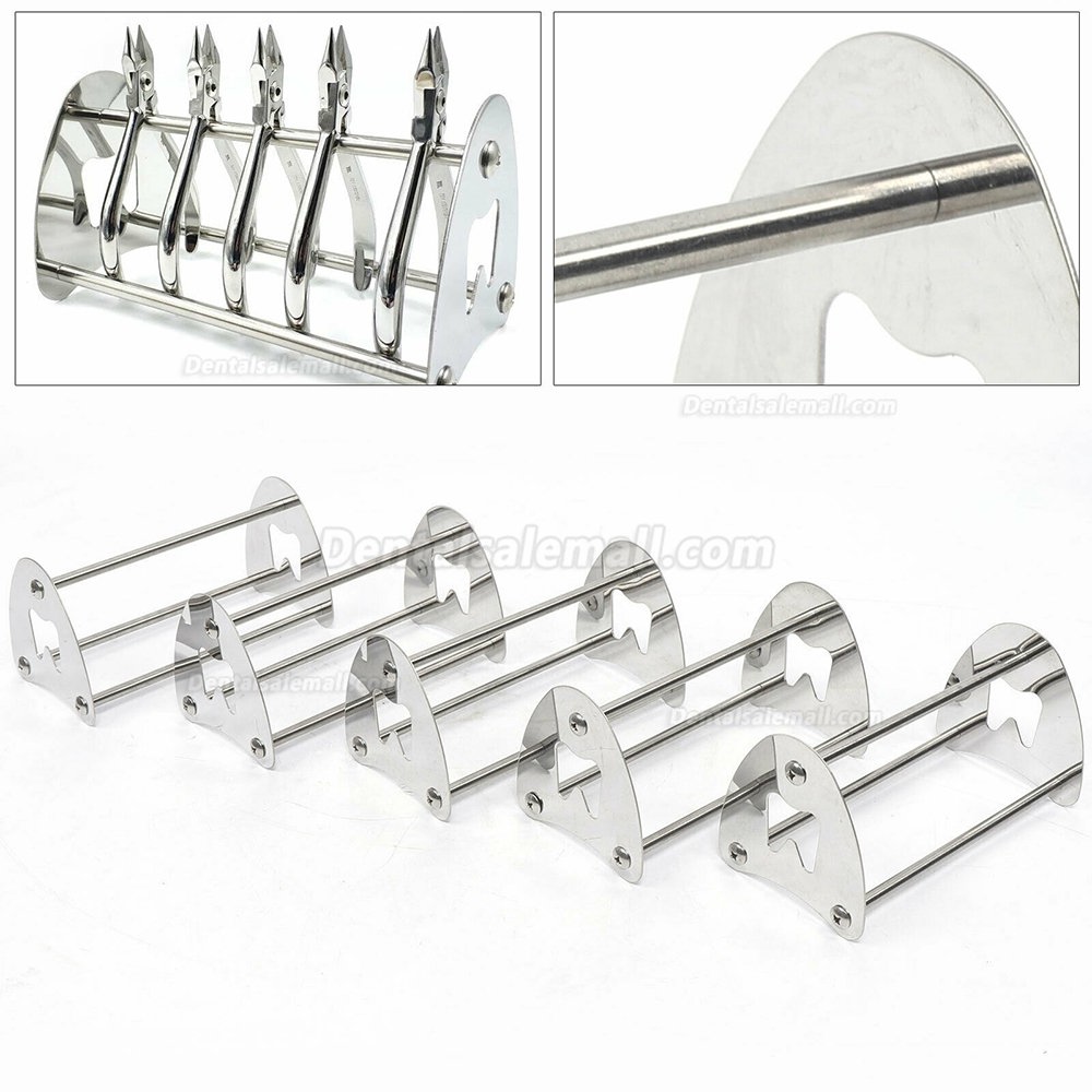 5Pcs Dental Stainless Steel Stand Holder For Orthodontic Pliers Forceps Scissors